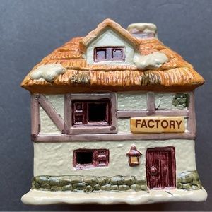 Vintage Dickens Christmas ceramic candle holder.